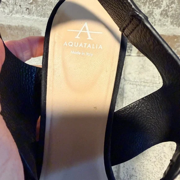 AQUATALIA BRENNAN OPEN TOE
SANDAL 9.5 black Strappy heels - Picture 7 of 9